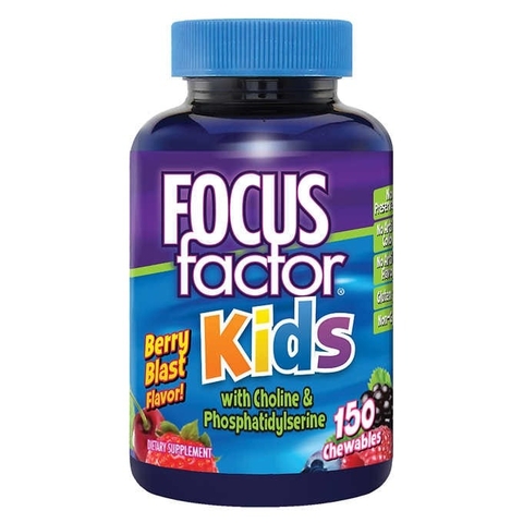 Viên nhai bổ não dành cho trẻ em focusfactor kids, 150 viên