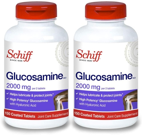 Viên uống bảo vệ sức khỏe Sụn Khớp Schiff Glucosamine With Hyaluronic Acid, 2000mg Glucosamine