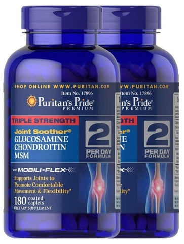 Viên uống hỗ trợ xương khớp Puritan's Pride Triple Strength Glucosamine, Chondroitin & MSM Joint Soother