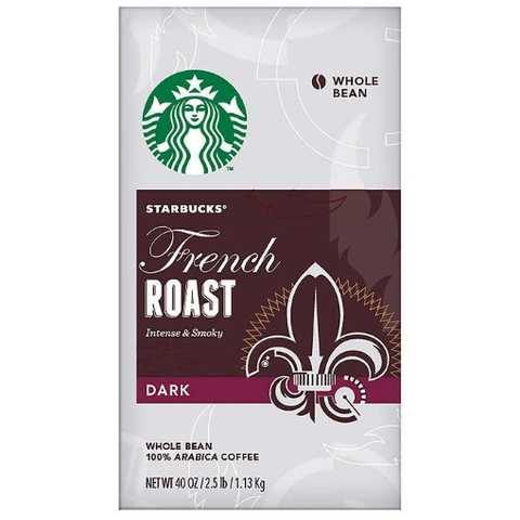 Cà phê rang kiểu pháp, nguyên hạt starbucks french roast, whole bean coffee