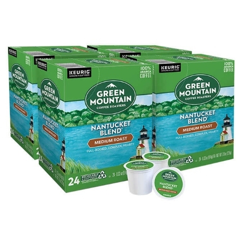 Cà phê đặc biệt với hương vị phong phú dạng cốc green mountain coffee nantucket blen k-cup pod