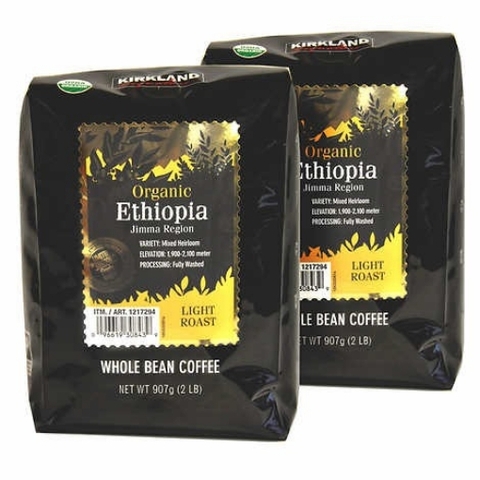 Cà phê nguyên hạt hữu cơ kirkland signature organic ethiopia whole bean coffee