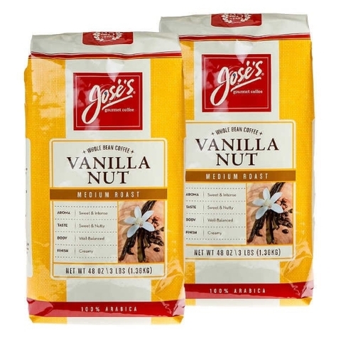 Cà phê rang vừa nguyên hạt jose's vanilla nut coffee, medium roast, whole bean