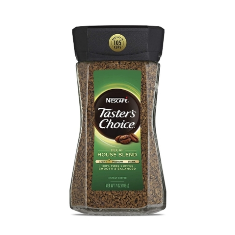 Cà phê hòa tan nescafé taster's choice decaf house blend instant coffee 198g