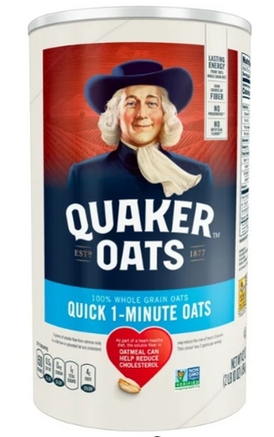 Bột yến mạch ăn liền quaker quick 1 - minute oatmeal