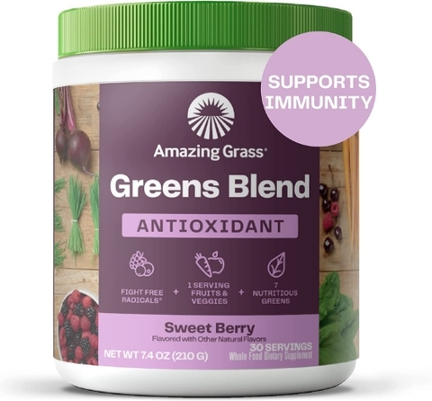 Bột rau củ quả amazing grass greens blend antioxidant powder, 210g