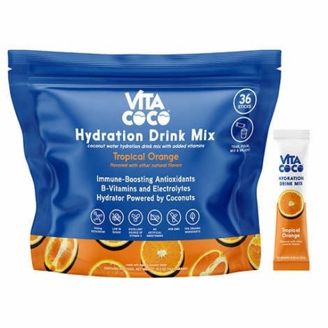 Bột điện giải hương cam vita coco hydration drink mix, orange