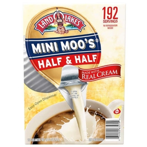 Kem sữa land o lake's mini moos half & half liquid creamer