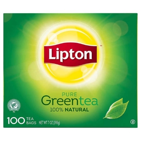 Trà xanh túi lọc lipton 100% natural pure green tea