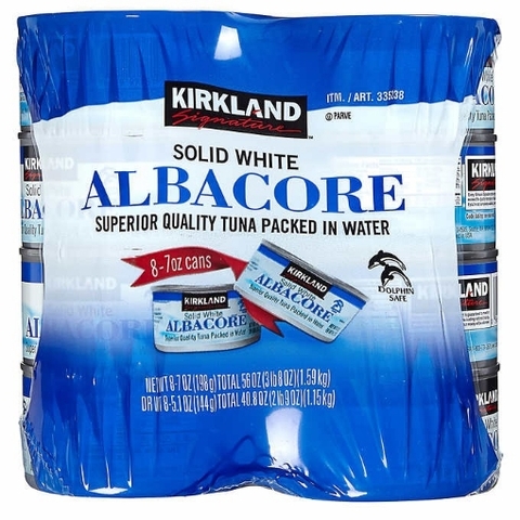 Hộp cá ngừ trắng kikland signature solid white albacore tuna in water