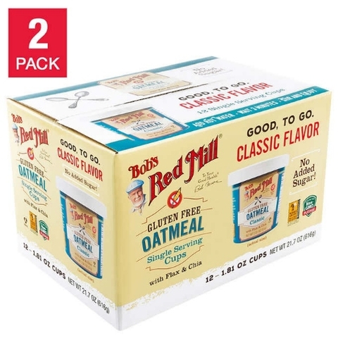 Yến mạch ăn liền dạng cốc bob'b red mill oatmeal cups