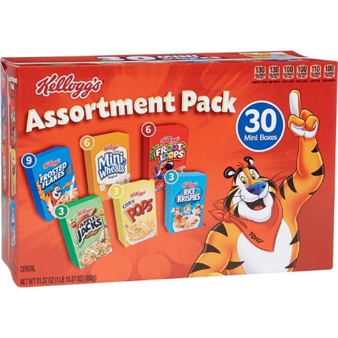 Ngũ cốc kellogg's cereal assortment pack, variety
