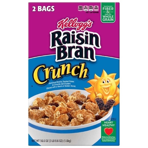 Ngũ cốc yến mạch nho khô nướng giòn kellogg's raisin bran crunch
