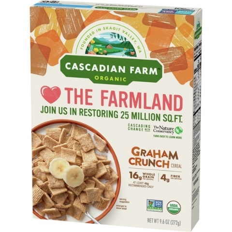 Ngũ cốc nghiền hữu cơ cascadian farm organic graham crunch cereal