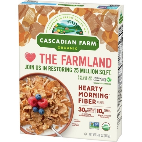 Ngũ cốc bổ sung chất xơ buổi sáng hữu cơ cascadian farm organic hearty morning fiber cereal