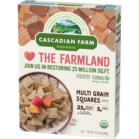 Ngũ cốc đa hạt hữu cơ cascadian farm organic multi grain squares cereal