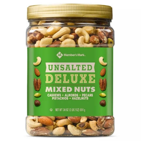 Hỗn hợp các loại member's mark unsalted deluxe mixed nuts