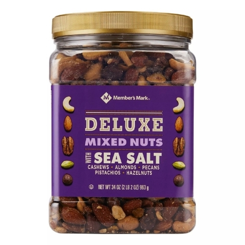 Hỗn hợp các loại hạt rang muối member's mark deluxe mixed nuts with sea salt