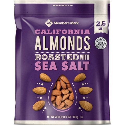 Hạnh nhân rang muối member's mark roasted almonds with sea salt