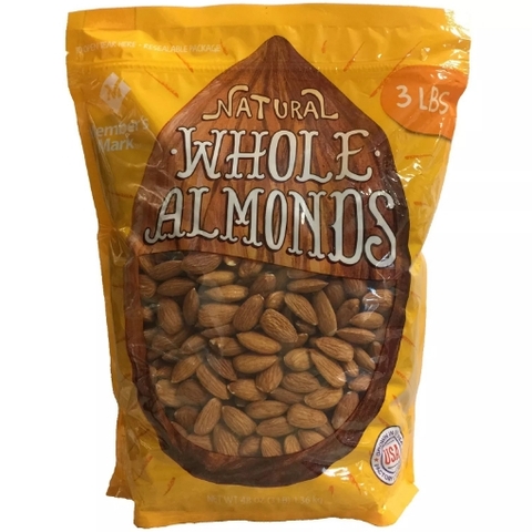Hạnh nhân tách vỏ member's mark natural whole almonds