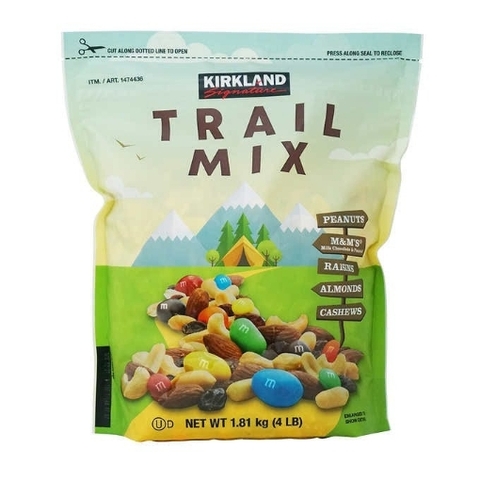 Hạt, trái cây khô và sô-cô-la tổng hợp kirkland signature trail mix