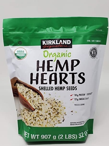 Hạt gai dầu hữu cơ kirkland signature organic hemp hearts
