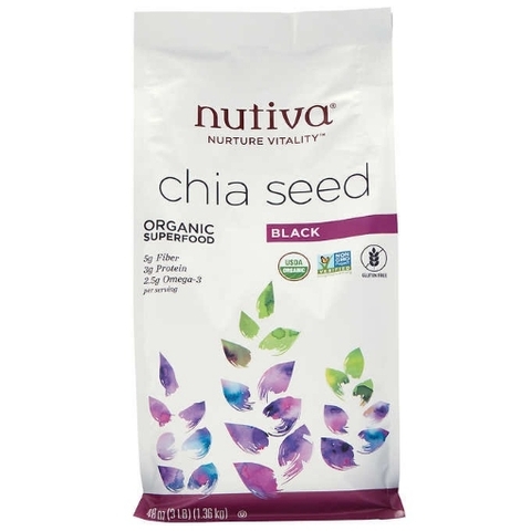 Hạt chia hữu cơ nutiva organic chia seed, 1.36 kg