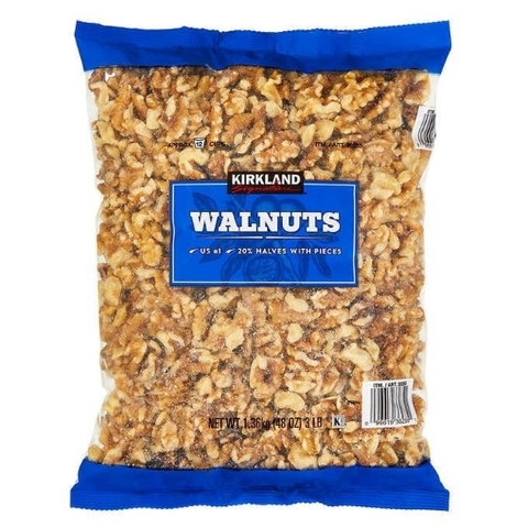 Quả óc chó tách vỏ kirkland signature walnut halves