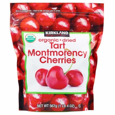 Anh đào chua sấy khô hữu cơ kirkland signature organic dried tart montmorency cherries