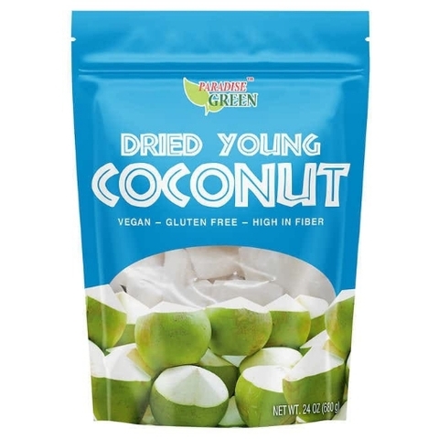 Dừa non sấy khô paradise green dried young coconut