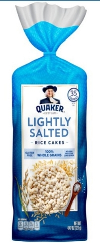 Bánh gạo vị mặn nhẹ quaker rice cakes lightly salted