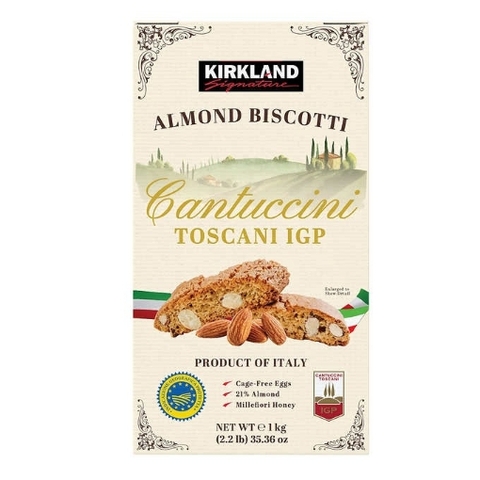 Bánh biscotti ăn kiêng kirkland signature cantuccini toscani igp almond biscotti