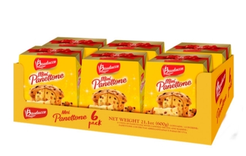 Bánh bông lan nho truyền thống ý bauducco mini panettone classic
