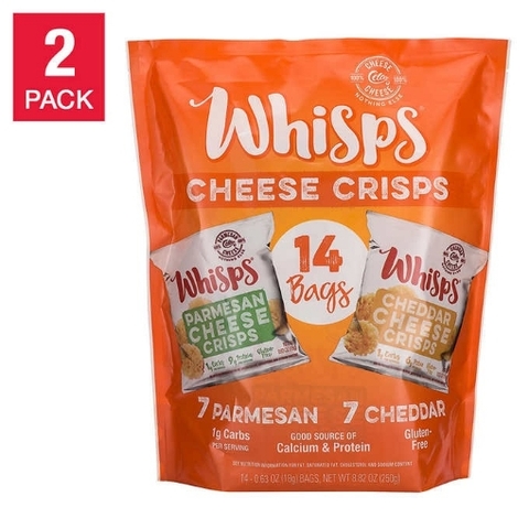Bánh phô mai giòn whisps single serve parmesan and cheddar cheese crisps