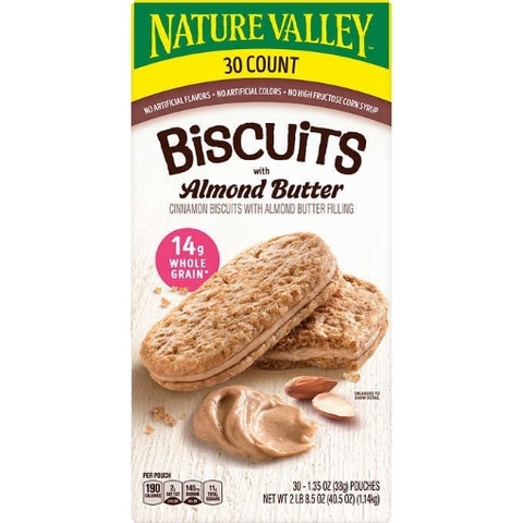Bánh quy bơ hạnh nhân nature valley biscuits with almond