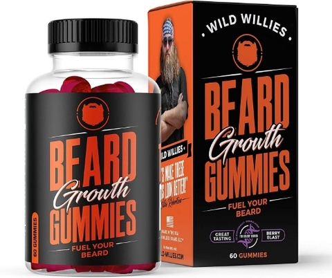 Kẹo dẻo kích thích mọc râu quai nón wild willies beard growth gummies