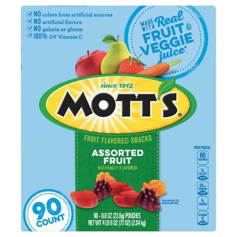 Kẹo dẻo trái cây mott's fruit snacks, assorted fruit