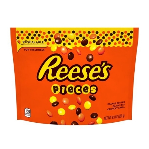 Kẹo bơ đậu phộng vỏ giòn reese's pieces peanut butter candy, resealable