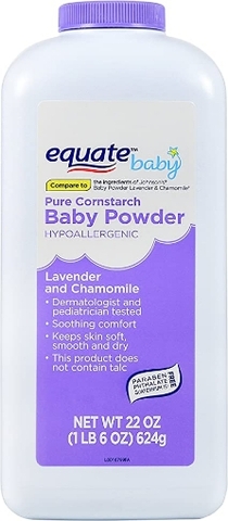 Phấn Đồ dùng cho Bé equate pure cornstarch baby powder with lavender and chamomile, 22 oz