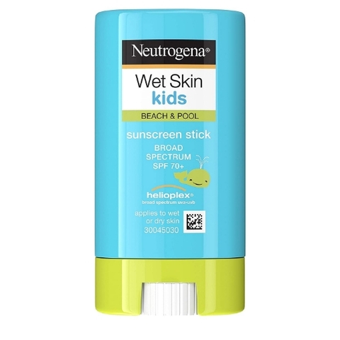 Lăn chống năng dành cho trẻ em neutrogena wet skin kids water resistants sunscreen stick, kids sunscreen for face & body, broad spectrum spf 70 uva/ uvb