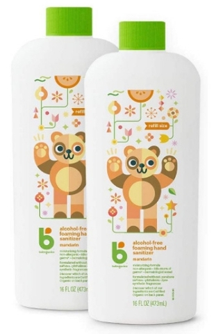 Nước rửa tay khô tạo bọt Đồ dùng cho Bé babyganics foaming pump hand sanitizer 473 ml