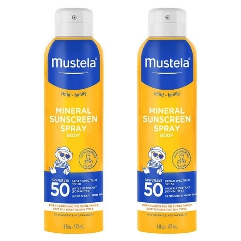 Xịt chống nắng Đồ dùng cho Bé mustela mineral sunscreen spray spf 50