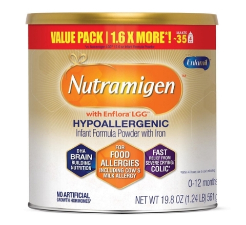 Sữa bột chuyên biệt cho trẻ sơ sinh dị ứng đạm sữa bò enfamil nutramigen hypoallergenic infant formula with enflora lgg-powder