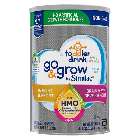 Sữa bột Đồ dùng cho Bé từ 12-36 tháng tuổi similac go & grow non-gmo toddler drink