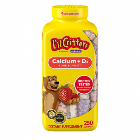 Kẹo dẻo canxi + d3 l’il critters calcium + d3