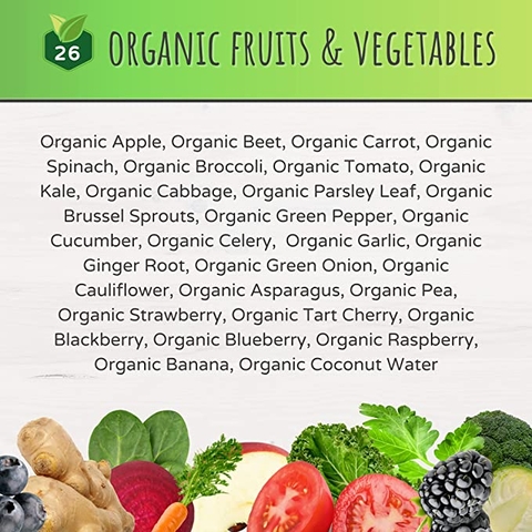 Siêu thực phẩm bổ sung hệ miễn dịch vị trái cây FeelGood Organic Superfoods Immune Support Shot, Fruit punch flavor