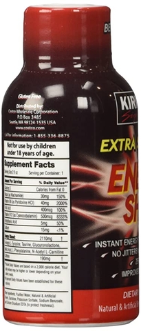 Nước tăng lực cường độ cao Kirkland Signature Extra Strength Energy Shot, 48 chai