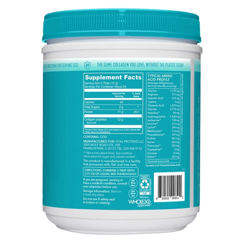 Bột Vital Protein Marine Collagen - 14.5 0z ~ 413g / hộp