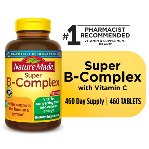 Viên uống bổ sung phức hợp Vitamin B Nature Made Super B-Complex , 460 viên