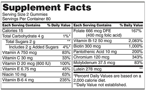M29 KS ADLT MULT Kẹo dẻo vitamin tổng hợp dành cho người lớn Kirkland Signature Adult Multivitamin, 320 viên